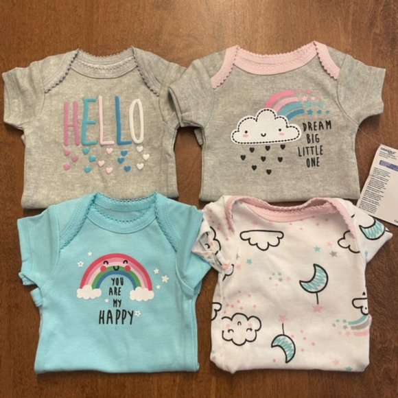 Gerber: Lot of 8 Newborn Bodysuits - Picture 2 of 4